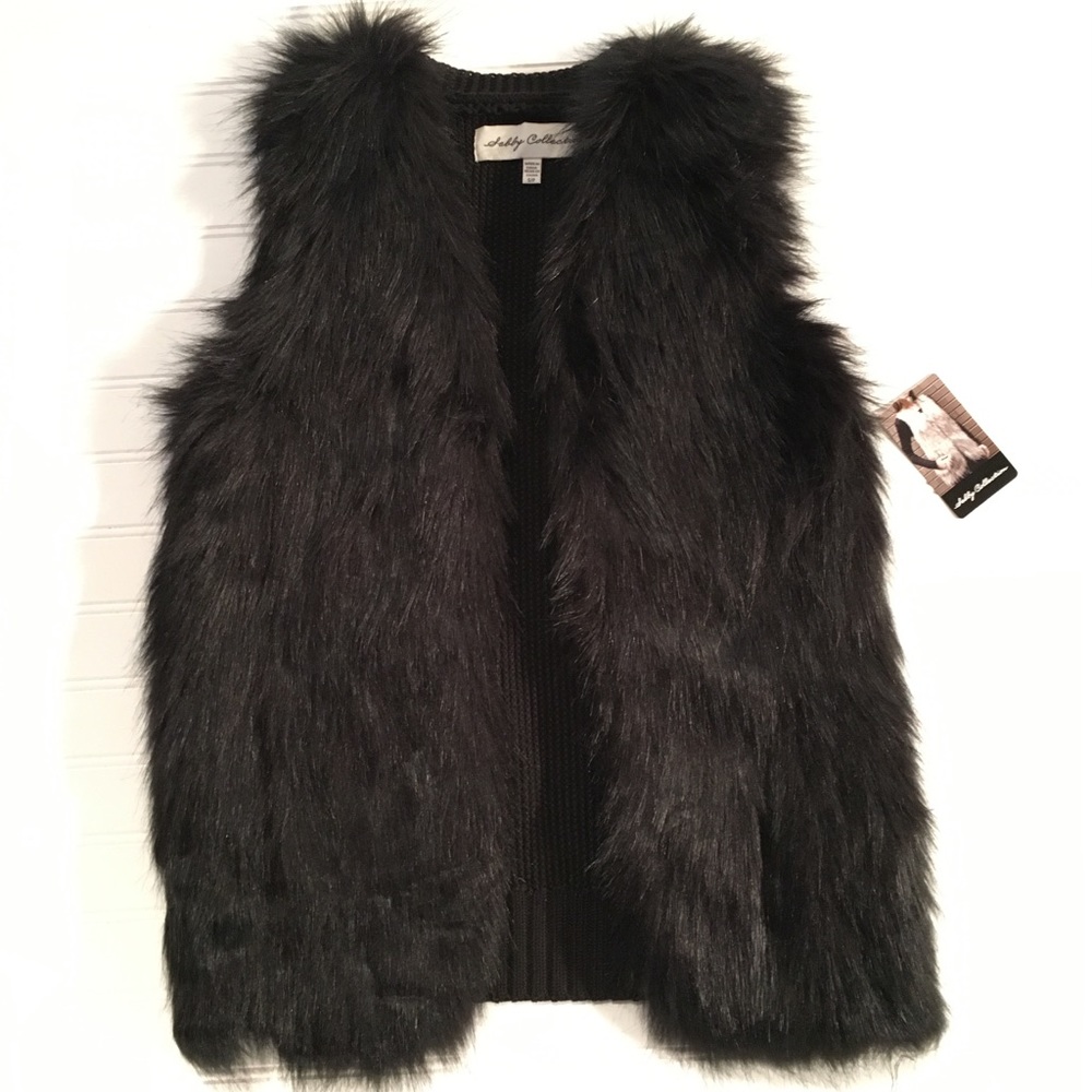 Faux fur vest size Small